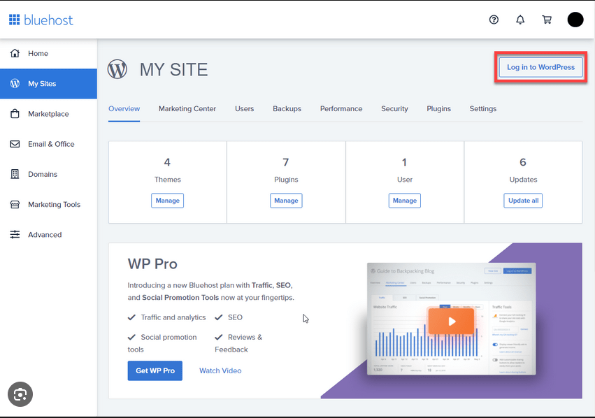 Bluehost and WP