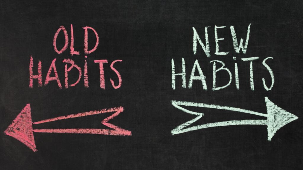 old new habits concept