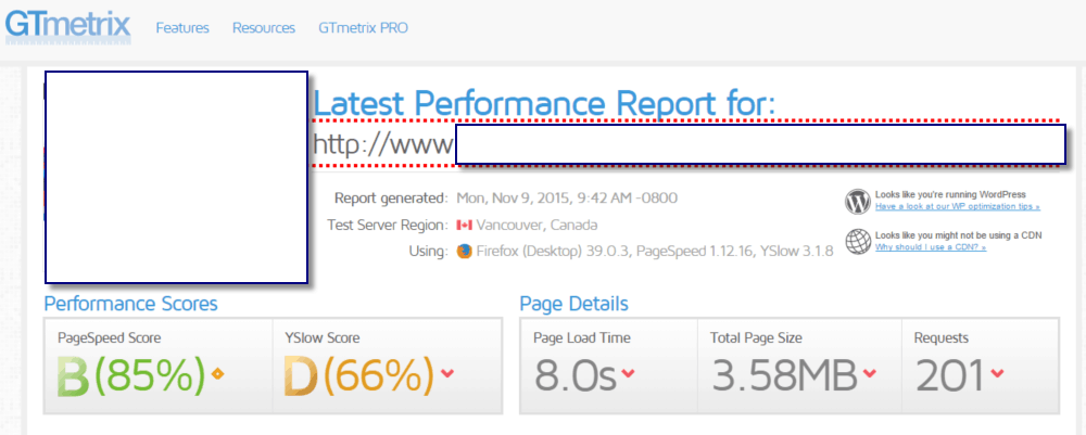 WP Engine - GtMetrix