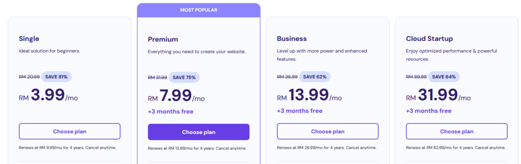 Hostinger - Pricing 2025
