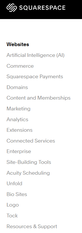 Squarespace Features