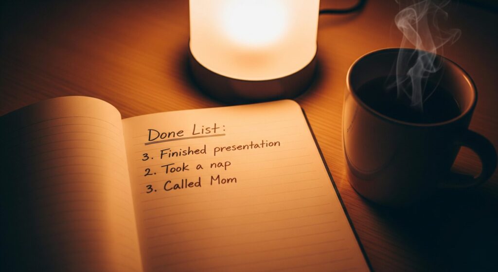 Organize My Week - The Done List